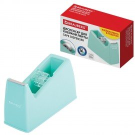 Диспенсер для клейкой ленты МЯТНЫЙ (Лента в Подарок!), утяжеленный большой, BRAUBERG, 701461