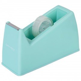 Диспенсер для клейкой ленты МЯТНЫЙ (Лента в Подарок!), утяжеленный большой, BRAUBERG, 701461