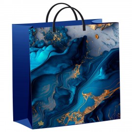 Пакет с пластиковой ручкой, мягкий пластик, 30х30см, "Голубая лагуна", 140мкм, ШК0988, н00255881