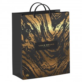 Пакет с пластиковой ручкой, мягкий пластик, 40х30см, "Золотой бренд", 140мкм, ШК9921, н00242801