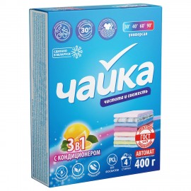 Стиральный порошок автомат универсальный 3в1 400г ЧАЙКА, с кондиционером, СОНЦА Белар, 86543
