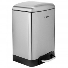 Ведро мусорное с педалью 6л, крышка с доводчиком, стальное БЕЗ ОТПЕЧАТКОВ, LAIMA ULTRA, 701567