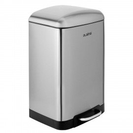 Ведро мусорное с педалью 12л, крышка с доводчиком, стальное БЕЗ ОТПЕЧАТКОВ, LAIMA ULTA, 701568