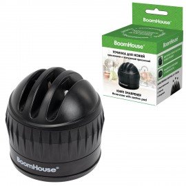 Точилка для ножей (ножеточка) ручная, трёхзонная (грубая, чистовая, шлифовка), на присоске, BOOMHOUSE, 701626