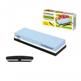 Точильный камень водный, 1000/3000 грит, с фиксатором угла заточки, PRIMAURA, 701627