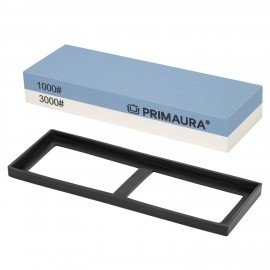 Точильный камень водный, 1000/3000 грит, с фиксатором угла заточки, PRIMAURA, 701627