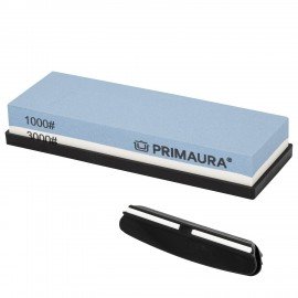 Точильный камень водный, 1000/3000 грит, с фиксатором угла заточки, PRIMAURA, 701627