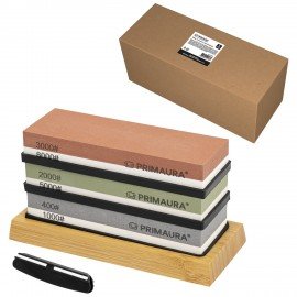 Точильный камень водный, КОМПЛЕКТ 3 шт., НАБОР 8 пр., 400/1000/2000/3000/5000/8000, PRIMAURA, 701629