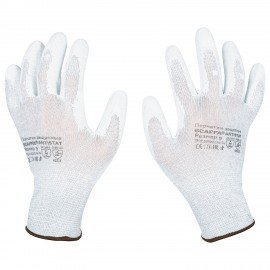 Перчатки антистатические SCAFFA Antistat PU, карбоновая нить, полиуретановое покрытие, 00-00015299