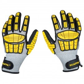 Перчатки защитные противоударные от порезов SCAFFA Ударник, стальное волокно, р. 10,, 00-00012465