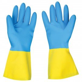 Перчатки латексно-неопреновые SCAFFA Спектр, КЩС, хлопчатобумажное напыление, р. 9, L, 00-01017727