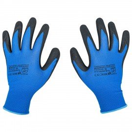 Перчатки нейлоновые SCAFFA Механик, нитриловое покрытие песочной структуры (облив), р, 00-00012441