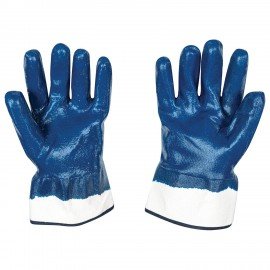 Перчатки хлопковые SCAFFA NBR4530, маслобензостойкие, облив нитрил, крага, р. 10, XL,, 00-00012461