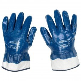 Перчатки хлопковые SCAFFA NBR4530, маслобензостойкие, облив нитрил, крага, р. 10, XL,, 00-00012461