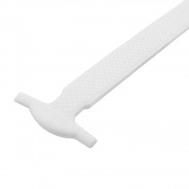 Шнурки силиконовые плоские БЕЛЫЕ 16 шт, ширина 7 мм, SHEGRA, 701716
