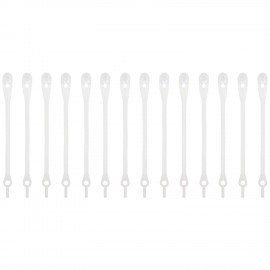 Шнурки силиконовые круглые БЕЛЫЕ 16 шт, диаметр 7 мм, SHEGRA, 701718