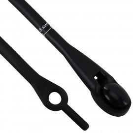 Шнурки силиконовые круглые ЧЕРНЫЕ 16 шт, диаметр 7 мм, SHEGRA, 701719