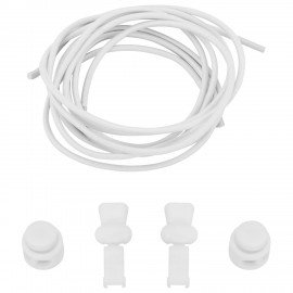 Шнурки круглые спортивные с фиксатором, 100 см, цвет БЕЛЫЙ, SHEGRA, 701720