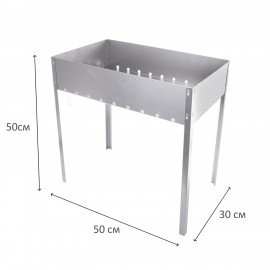 Мангал сборный размер 500х300х500 мм, сталь, в термопленке, хххххх, 701726