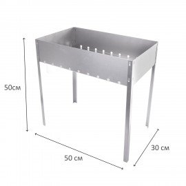 Мангал сборный размер 500х300х500 мм, сталь, в коробке, хххххх, 701727