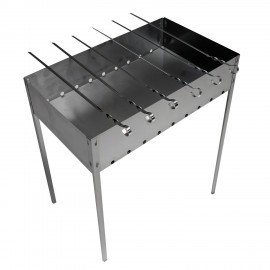 Мангал сборный размер 500х300х500 мм, + 6 шампуров, в коробке, хххххх, 701728