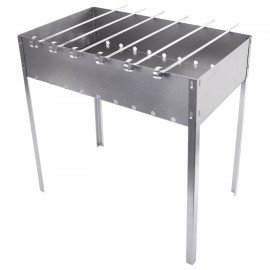 Мангал сборный размер 500х300х500 мм, + 6 шампуров, в коробке, хххххх, 701728