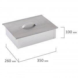 Коптильня одноярусная металлическая, размер 350х260х100 мм, в гофрокоробе, 701729