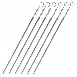 НАБОР угловых шампуров 6 шт. размер 450х10х1 мм, СУМКА ДЛЯ ХРАНЕНИЯ В КОМПЛЕКТЕ, нерж, 701733