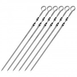 НАБОР плоских шампуров 6 шт. размер 450х10х1 мм, СУМКА ДЛЯ ХРАНЕНИЯ В КОМПЛЕКТЕ, нерж, 701735