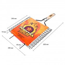 Решетка-гриль универсальная, размер 280х280мм, глубина 18мм, оксид. покрытие, 701740