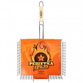 Решетка-гриль ГЛУБОКАЯ универсальная, размер 410х335мм, глубина 60мм, оксид. покрытие, 701746