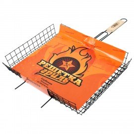 Решетка-гриль ГЛУБОКАЯ универсальная, размер 410х335мм, глубина 60мм, оксид. покрытие, 701746