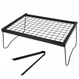 Комплект решетка-гриль с ножками складной+щипцы, размер 350х250мм, высота 150мм, в коробке, 701747