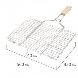 Решетка-гриль универсальная, размер 350х260 мм, глубина 16 мм, никелированное покрытие, РГУ2НЭ