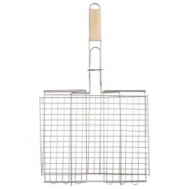 Решетка-гриль ГЛУБОКАЯ универсальная, размер 320х260 мм, глубина 50 мм, никелированное покрытие, РГК3НЭ