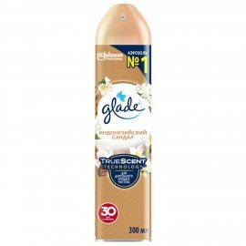 Освежитель воздуха аэрозольный 300мл GLADE "Индонезийский сандал", ш/к 33576, 864954