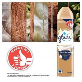 Освежитель воздуха аэрозольный 300мл GLADE "Индонезийский сандал", ш/к 33576, 864954