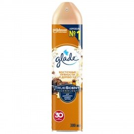 Освежитель воздуха аэрозольный 300мл GLADE "Восточные пряности и дерево уд", ш/к 3362, 864956