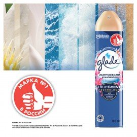 Освежитель воздуха аэрозольный 300мл GLADE "Лазурная волна и Магнолия", ш/к 33934, 864950