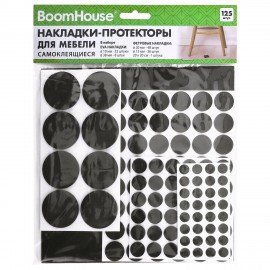 Накладки-протекторы для мебели самоклеящиеся НАБОР 125 предметов, BoomHouse, 701833
