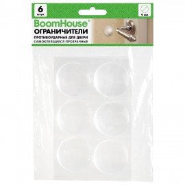 Ограничитель для двери противоударный, d=4 см КОМПЛЕКТ 6 шт., BoomHouse, 701837