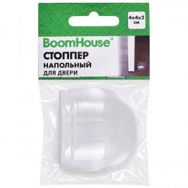 Стоппер напольный прозрачный, ограничитель для двери 1 шт., BoomHouse, 701843