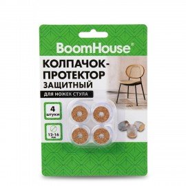 Защитный колпачок-протектор для ножек стула 12-16 мм (ПВХ+фетр) КОМПЛЕКТ 4 шт., BoomHouse, 701845