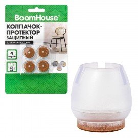 Защитный колпачок-протектор для ножек стула 17-21 мм (ПВХ+фетр) КОМПЛЕКТ 4 шт., BoomHouse, 701846