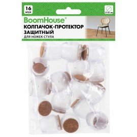 Защитный колпачок-протектор для ножек стула 17-21 мм (ПВХ+фетр) КОМПЛЕКТ 16 шт., BoomHouse, 701849