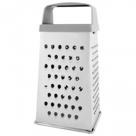 Терка 4 грани 22*11*8,5 см, белая жесть с пластиковой ручкой, BoomHouse Кварц, 701859