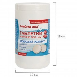 Средство дезинфицирующее с моющим эффектом Таблетки хлорные 300 штук, 1 кг, ЛАЙМАДЕЗ