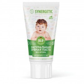 Зубная паста детская 50 г SYNERGETIC, липа и ромашка, от 0 до 3 лет, натуральная, 201008