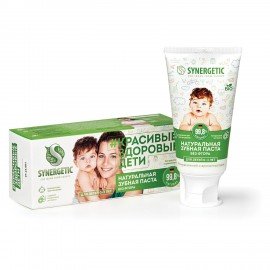 Зубная паста детская 50 г SYNERGETIC, липа и ромашка, от 0 до 3 лет, натуральная, 201008