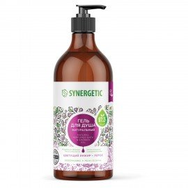 Гель для душа 750 мл SYNERGETIC "Цветущий инжир и лотос", натуральный, биоразлагаемый, 400010